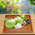 thumbnail image 2 of Noref Plateau Rectangulaire en Bois pour Thé, Assiette de Service pour Collations, Plat de Rangement pour Nourriture pour Hôtel et Maison, Plateau de Service, Assiette de Service pour Thé, 2 of 8