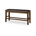 thumbnail image 3 of Signature Design by Ashley Ralene Counter Height Upholstered Dining Bench, Faux Leather Seat, Medium Brown Finish, 3 of 6