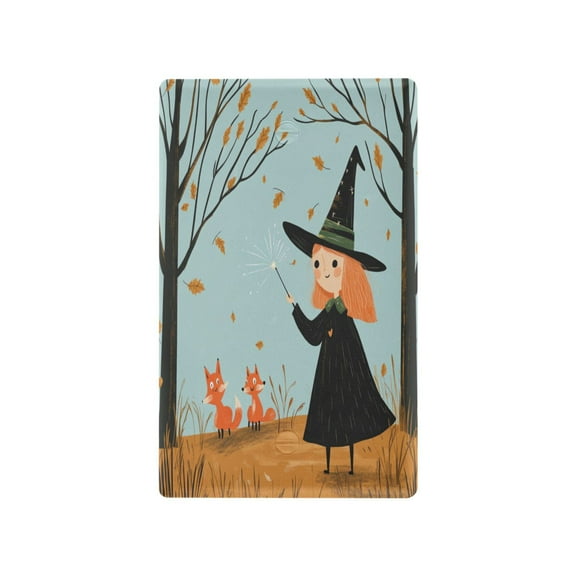 A Cartoon Witch and Red Fox Light Switch Cover Switch Plate Outlet Cover Plug Cover for Electrical Outlet