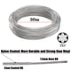thumbnail image 2 of Kit colgante de cuerda de acero inoxidable de 30 m, cuerda de acero inoxidable recubierta de 2 mm con tensor y ganchos, para lámpara colgante, planta trepadora, tendedero, cortina de pérgola, barandilla. esquí esquí Gafas de esquí, 2 of 5