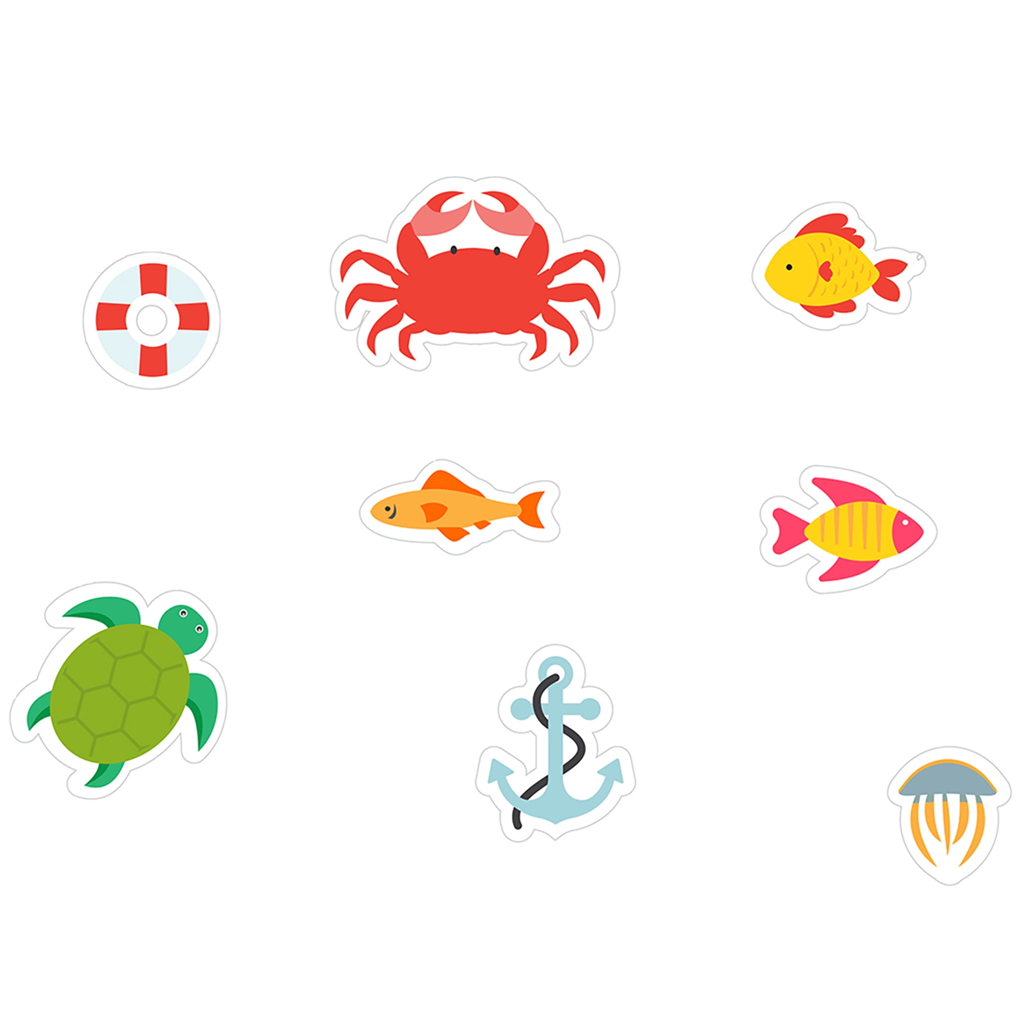 Buddy & Barney: Bath Time Stickers - Under the Sea - 18 Ocean Animal Character Foam Pieces, Suction Cup Mesh Storage Bag, Water & Tub Play Toy, Kid 3+