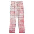 thumbnail image 4 of Pink Brick Wall, Brick Stone Wall Winter Female Pants Flannel High Waist Women Pants Lady Warm Straight Leg Plush Trousers, 4 of 7