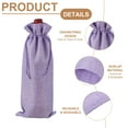 thumbnail image 3 of 10pcs Burlap Wine Bags, Wine Bottle Gift Bags with Drawstrings, Liquor Bottle Covers for Wedding Birthday Party Favors, Light Purple, 3 of 6