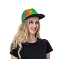 thumbnail image 6 of Kdxio Glitter Rainbow Print Snapback Hat for Men Women,Adjustable Baseball Cap, 6 of 7