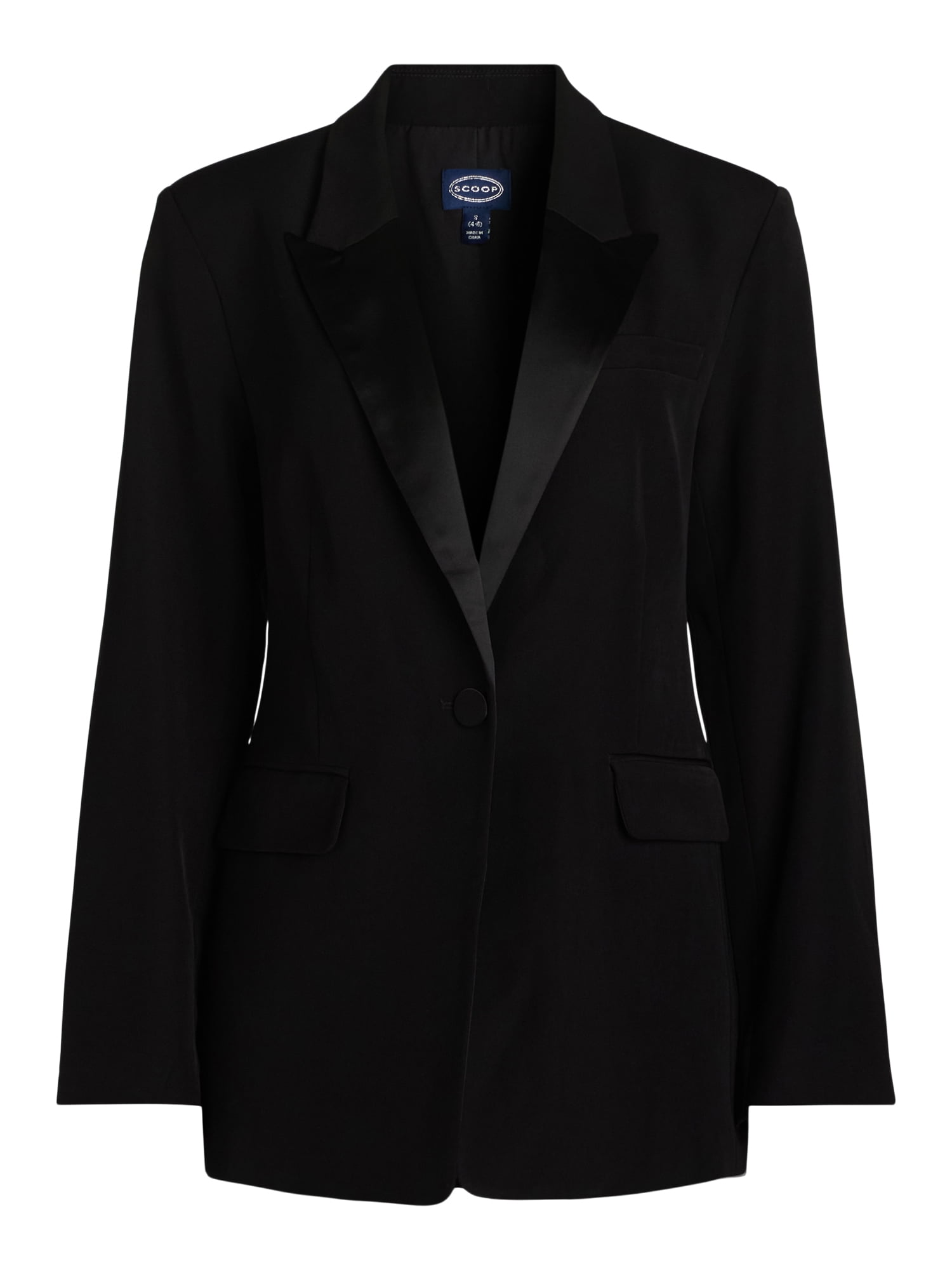 Scoop Women’s Tuxedo Blazer, Sizes XS-XXL