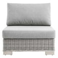 thumbnail image 5 of Modway Conway Rattan & Fabric Outdoor Patio Armless Chair in Light Gray, 5 of 7