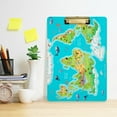 thumbnail image 5 of FMSHPON Cute World Map Drawings Clipboard Hardboard Wood Nursing Clip Board and Pull for Standard A4 Letter 13x9 inches, 5 of 7