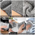 thumbnail image 6 of Tkrady 1 Piece 20X20cm Bamboo Charcoal Fiber Thickened Absorbent Table Wipes, Kitchen Towels Super Absorbent and Quick Clean Cloths Non-stick Oil Lint Reusable Kit, 6 of 6