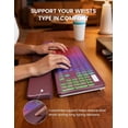 thumbnail image 3 of Wireless Keyboard and Mouse Combo, Rechargeable RGB Backlit with Light Up Letters, for Mac, Windows, PC & Laptop, Berry Red, 3 of 8
