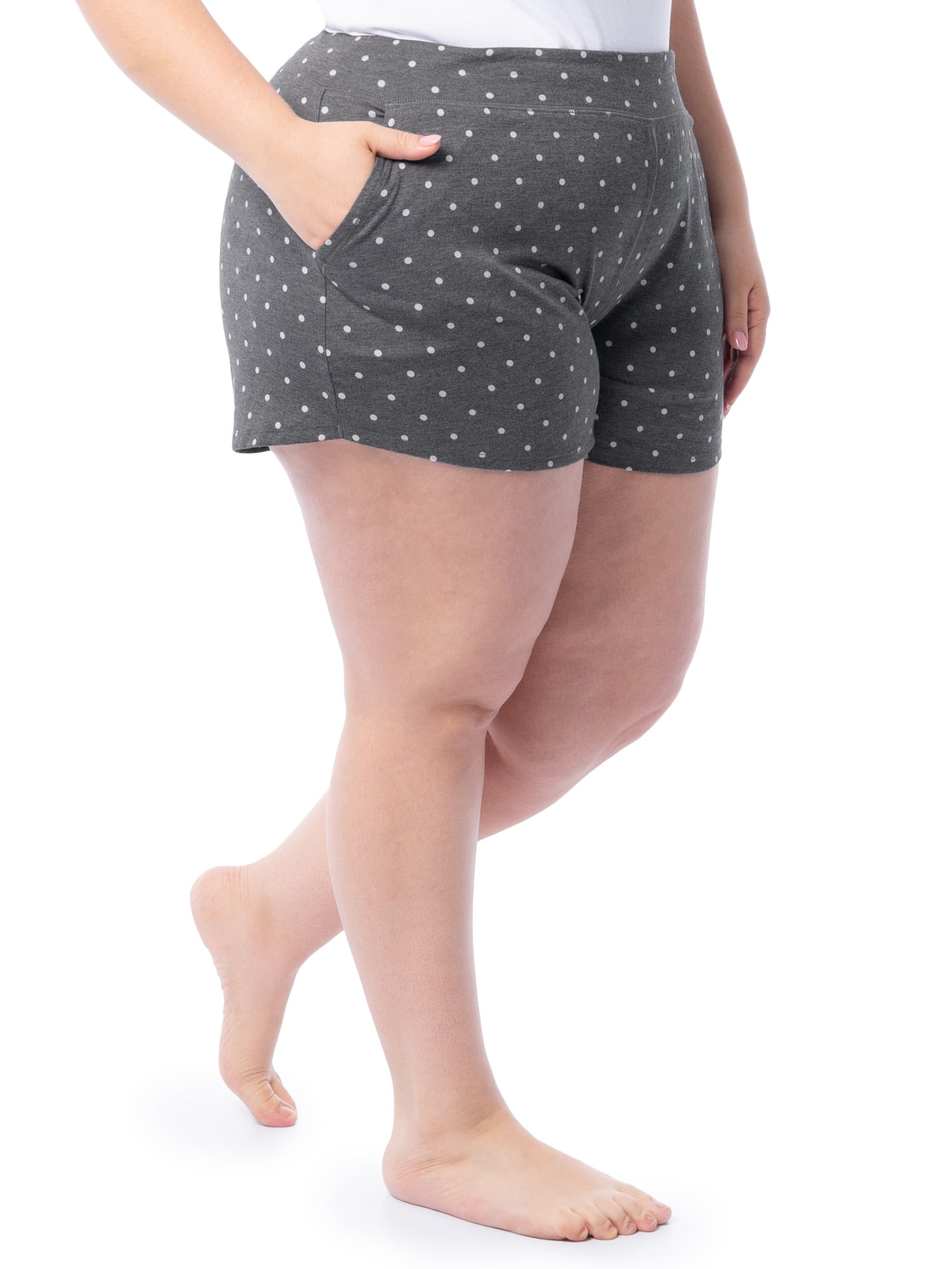 Fruit of the Loom Women's Soft and Breathable Short Sleeve Crew Top & Pajama Short Set, Sizes S-4X