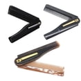 thumbnail image 4 of Minnieouse 1 ud./2 uds. Clip de bolsillo plegable para hombres, peines portátiles de plástico para la cabeza y la barba, peine ligero para viaje de Cuidado del cabello negro+plata 1 PC Minnieouse MR4438-02, 4 of 6