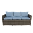 thumbnail image 3 of Incadozo 5PC All-Weather Wicker Patio Seating Set, Gray/Blue, 3 of 12