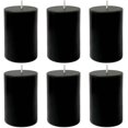 thumbnail image 2 of PYAN-6 Pack 2x3 inch Pillar Candles, Black Unscented Votive Candle for Celebration Home Decoration, Dripless and Long Burning Time, 2 of 3