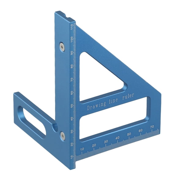 Accurate Measurement 45/90 Degree Square Line Ruler Height Gauge Reduce Error Blue Fangkenuo