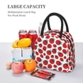 thumbnail image 5 of Honeii Cartoon Ladybug Print Insulated Lunch Bag Women Reusable Lunch Box with Pocket for Work Picnic Travel -One Size, 5 of 6