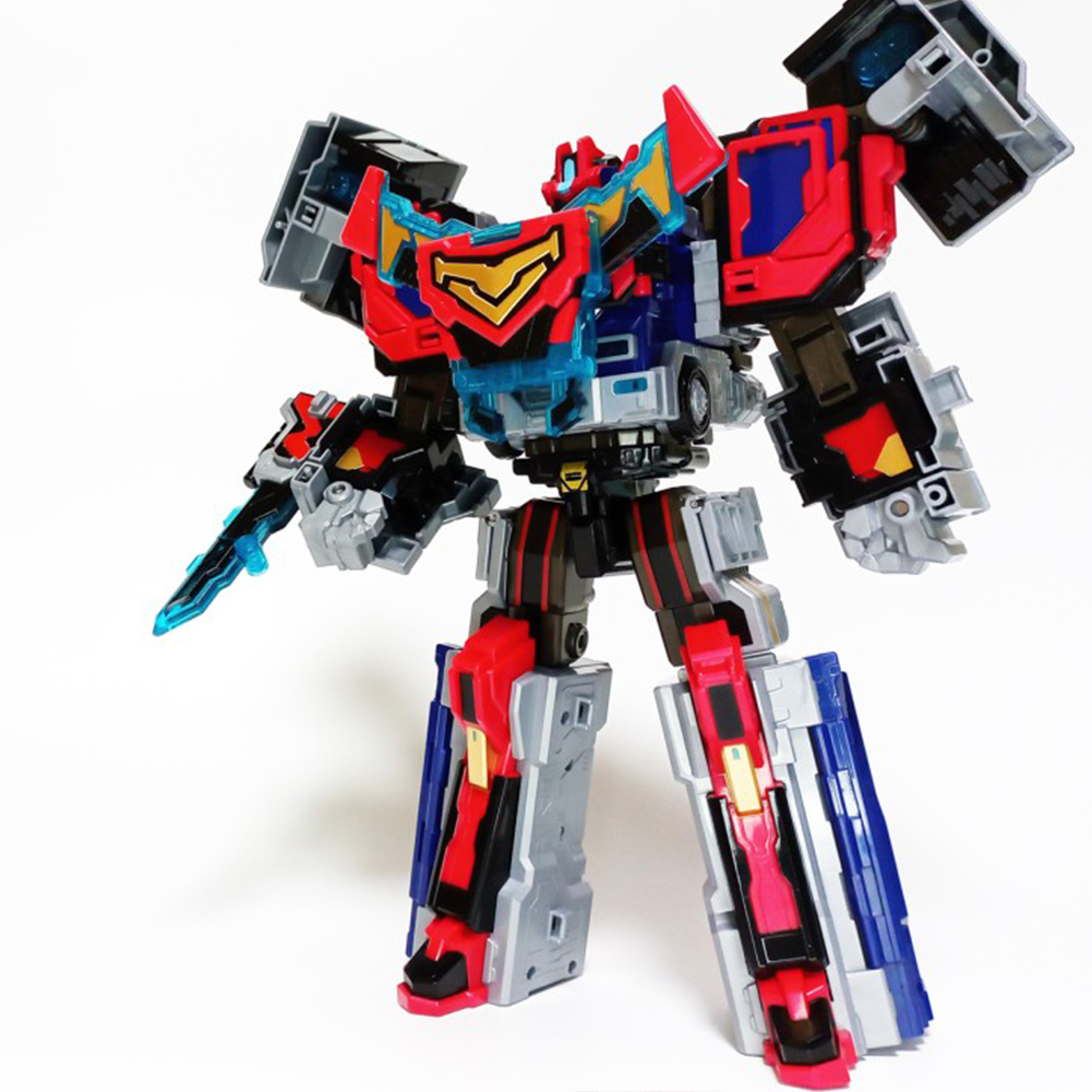 Metal Cardbot HeavyIron 2-Mode  Robot  Trailer Truck Vehicle Mode 30x11.5x35cm[Parallel imports]