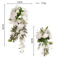 thumbnail image 4 of Biezeib Romantic Bridal Bouquet Artificial Teardrop Fake Flowers for Bridesmaid Ceremony Wedding Party Home Table Decoration, 4 of 4