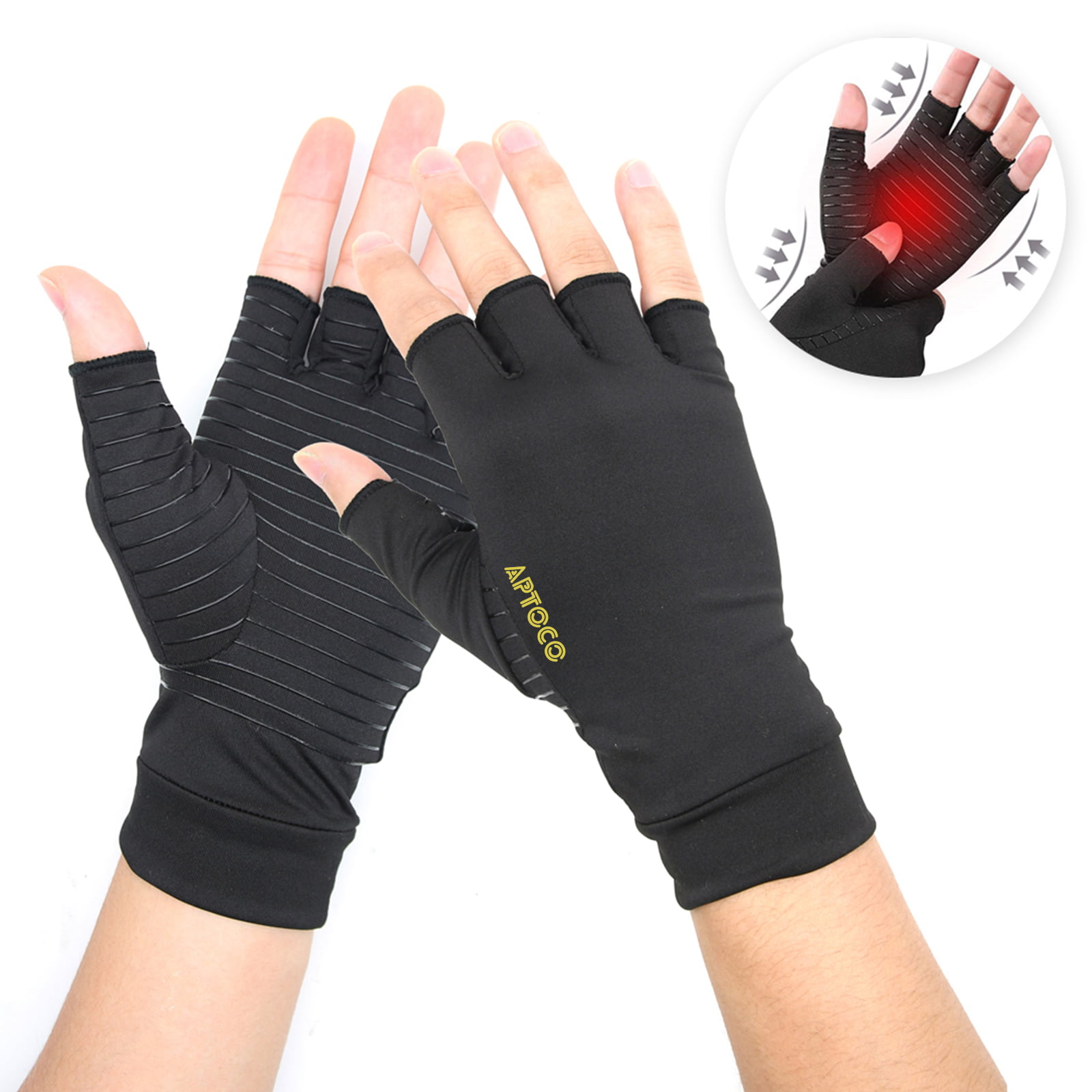2Pcs Gloves Gel Filled Thumb Hand Wrist Support Arthritis Compression Magneti~er 