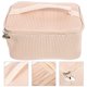 thumbnail image 3 of Bolsa de maquillaje, bolsa de cosméticos portátil, bolsa de viaje para artículos de tocador, bolsa organizadora de maquillaje de cuero, 3 of 6