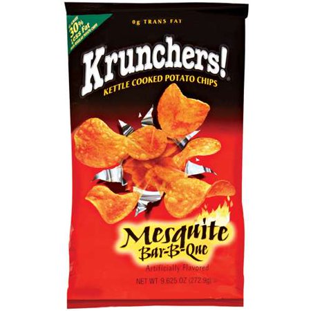 Krunchers! Kettle Cooked Mesquite Bar-B-Que Potato Chips, 9.625 oz