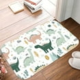 thumbnail image 5 of 1pc Cute Dinosaur Pattern Absorbent Non-Slip Bathroom Thickened Flannel Rug Decor,Soft,Quick Drying,Suitable For Indoor/outdoor Use,Bathrooms,Bedrooms,Kitchens,Terrace,Laundry Rooms,16"x24", 5 of 9