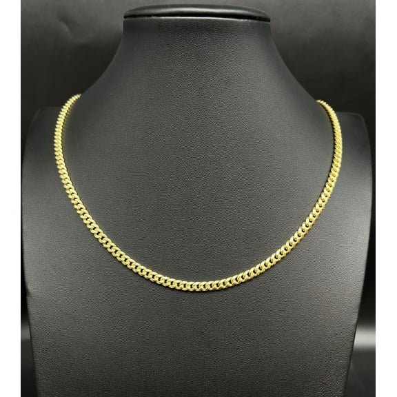 10K Real Gold Miami Cuban Link Chain Necklace and Bracelet, 10K 4.5mm Miami Cuban Chain, Man Gold Chain, Ladies Gold Chain, Miami Cuban (Necklace length:8;)