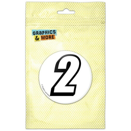 

2 Number Two Refrigerator Button Magnet