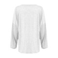 thumbnail image 3 of HAiming Women's Oversized Tops Solid Color Round Neck Long Sleeve Pullover Shirts Fall Winter Casual Loose Base Blouse, 3 of 5