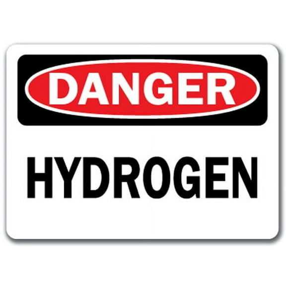 Danger Sign - Hydrogen - 10" x 14" OSHA Safety Sign