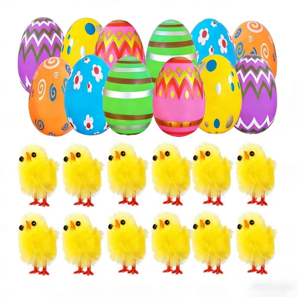 Huevo de Pascua relleno para fiestas, lindo animal de dibujos animados, decoración prellenada para Estilo F