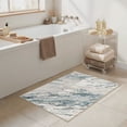 thumbnail image 6 of MICGEEK 2x3 Washable Area Rugs for Entryway, Modern Abstract Non Slip Carpet, Low Pile Indoor Rug for Bathroom Home Decor Carpets, Blue/Brown, 6 of 8