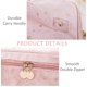 thumbnail image 5 of Neceser de maquillaje de terciopelo para mujer con brocha de maquillaje, bolsillo con cremallera, bolsas de cosméticos de viaje con divisor, bolsa de maquillaje estrellada, C rosa, 11 Feliz Sencillez, 5 of 5