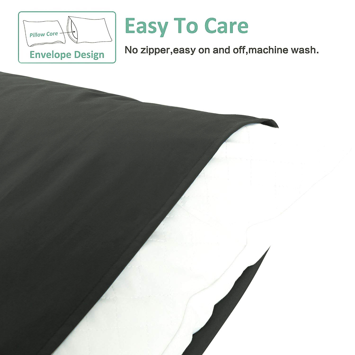 NT Bay Microfiber Ultra Soft Body Pillowcase, 20x54 Dark Gray photo 3