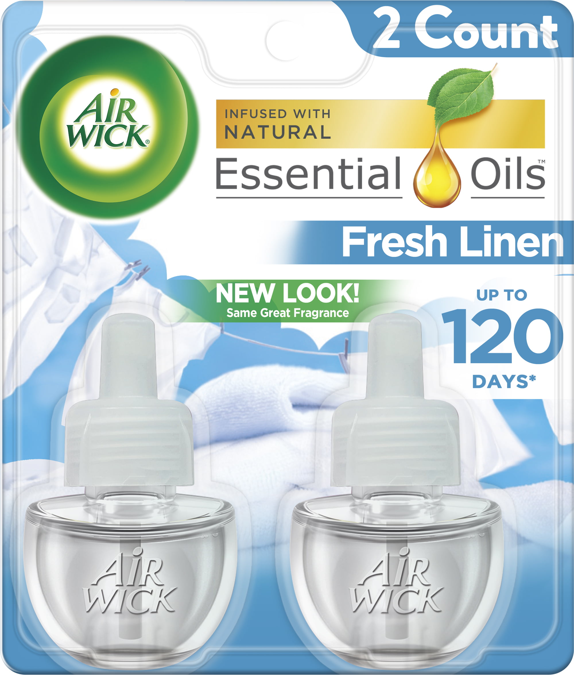 Air Wick Plug in Scented Oils Linen in the Air Fragrance x 2 Twin Pack