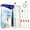 White, variant on Seago Sonic Electric Toothbrush SG-507, Adult, 1USB charging cable,8 Heads and Travel Case, 40000VPM,White