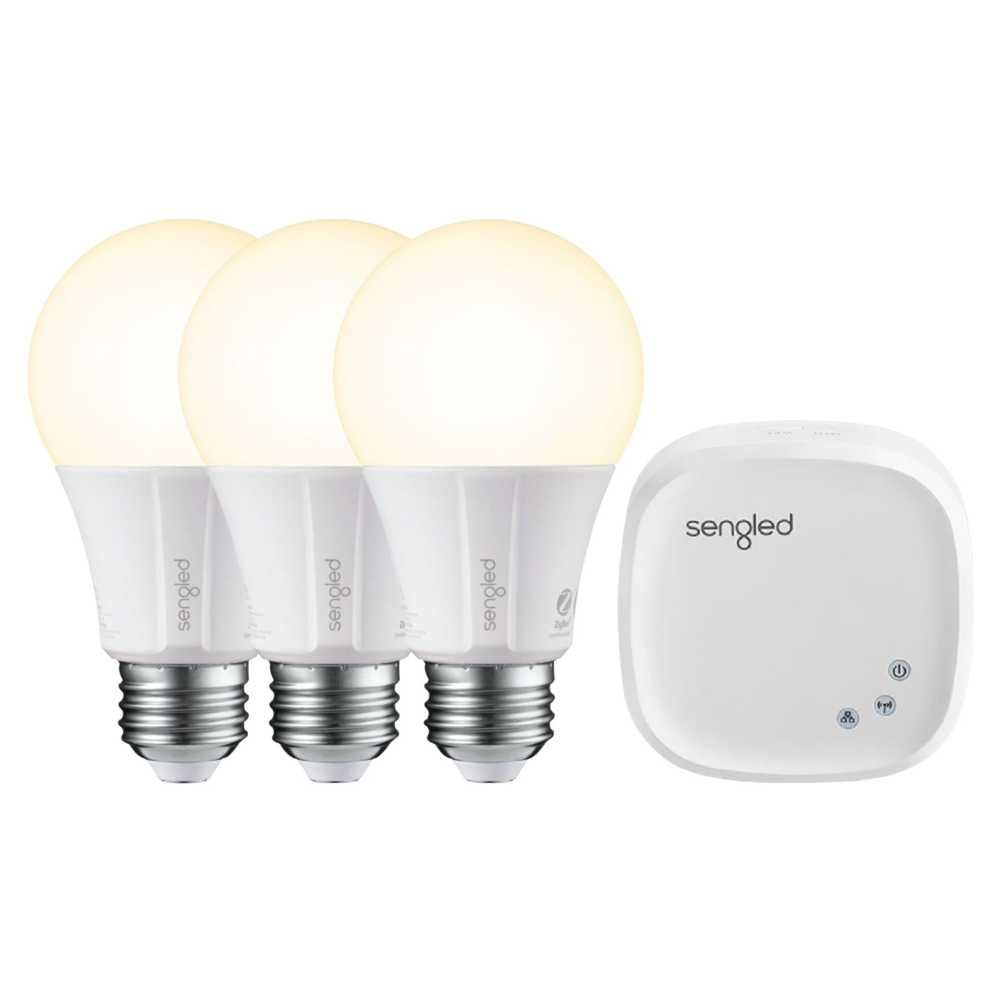 Sengled Smart LED A19 Starter Kit 3 Bulbs 1 Hub White Only - Walmart