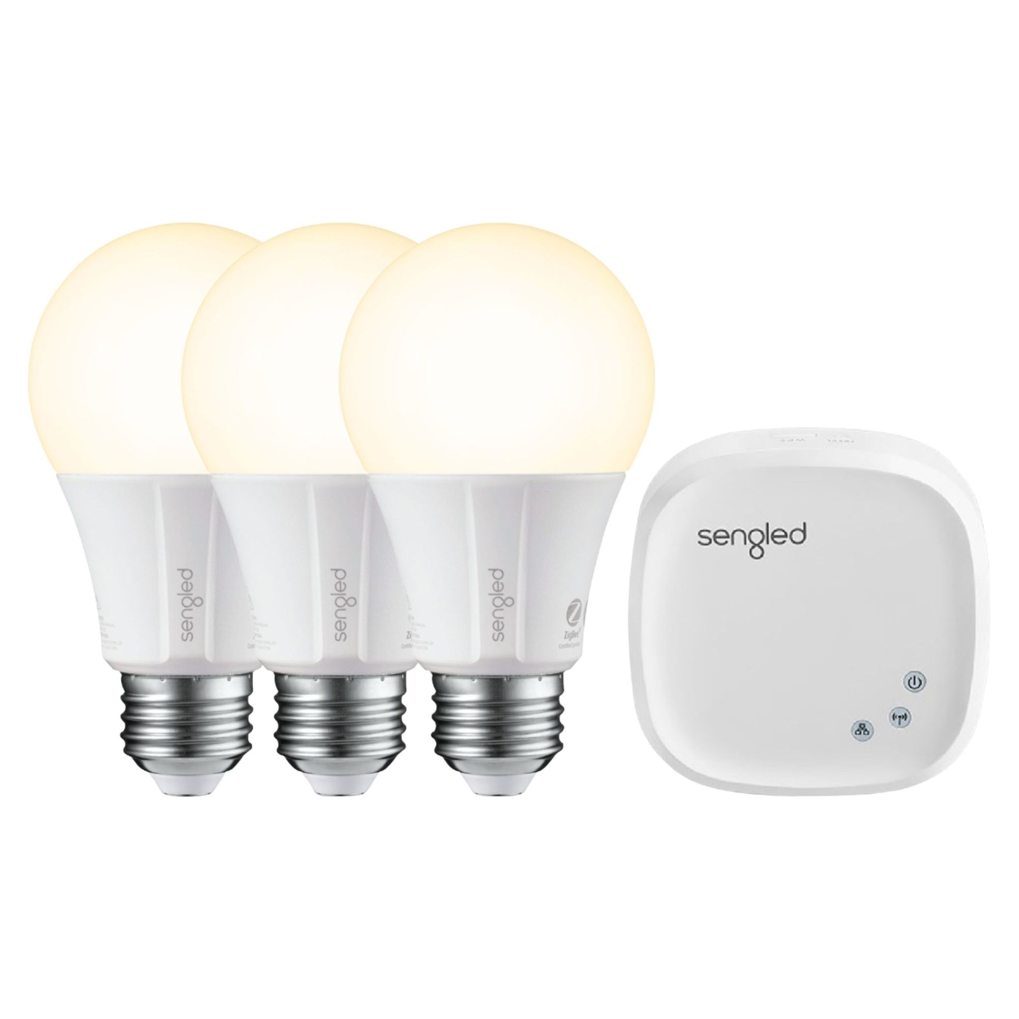 Sengled Smart LED A19 Starter Kit 3 Bulbs 1 Hub White Only - image 1 of 4