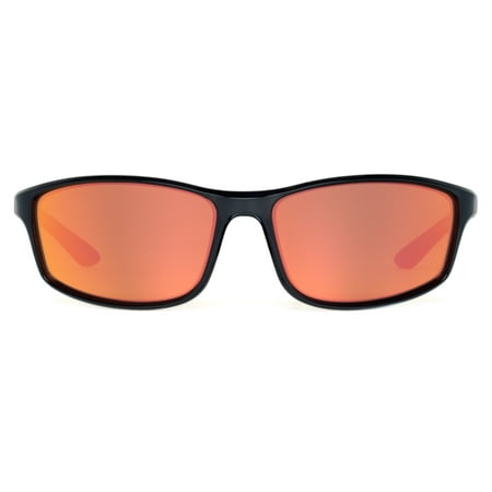 Bnus Paladin Polarized Sunglasses For Men Corning Glass Lens italy Made Black/Red Flash Polarized