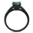 thumbnail image 3 of Women's Stainless Steel IP Black Glass Blue Zircon 2.80(g) Engagement Ring, 3 of 4