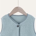 thumbnail image 4 of Boys Girls' Light Weight Puffer Vest Toddler Kids Boys Girls Solid Color Warm Waistcoat Thicken Button Coat With Pockets, 4 of 5