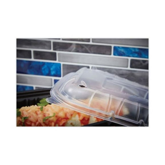 Pactiv PCTYCNV9X6PPDL 8.67 x 5.75 in. Entree2Go Takeout Container Vented Lid