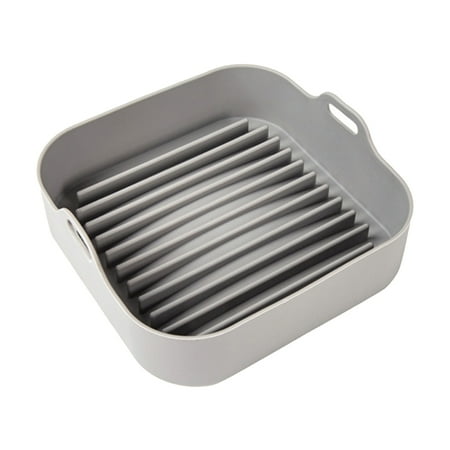 

JULYING Thickened Silicone Heat-Resistant Barbecue Tray with Double Handle Fryer Baking Grill Pan Bread Cake Fried Chicken Pizza Making Accessories Kitchen Cooking Tools