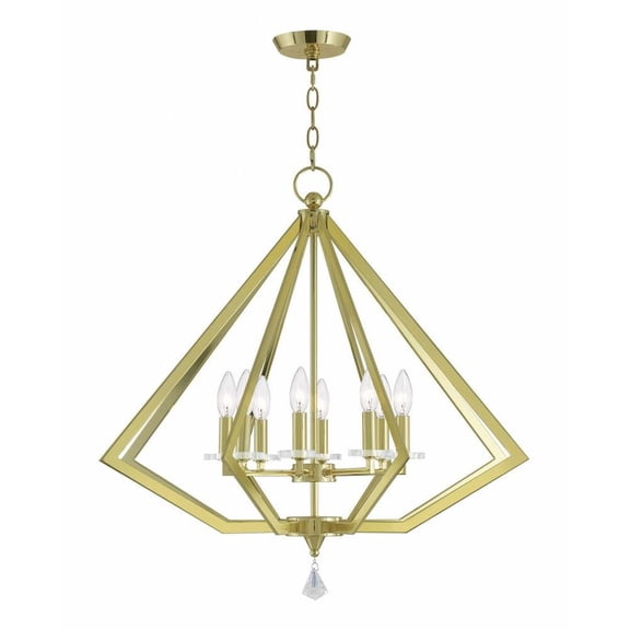 8 Light Chandelier in Mid Century Modern Style 28 inches Wide By 28 inches High-Polished Brass Finish Bailey Street Home 218-Bel-2513240