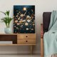 thumbnail image 5 of Qisvanset 12x16 Inch 2D Flat Framed Canvas Art, Moonlit Orange White Wildflower Meadow Rustic Night Floral Wall Art, 5 of 5