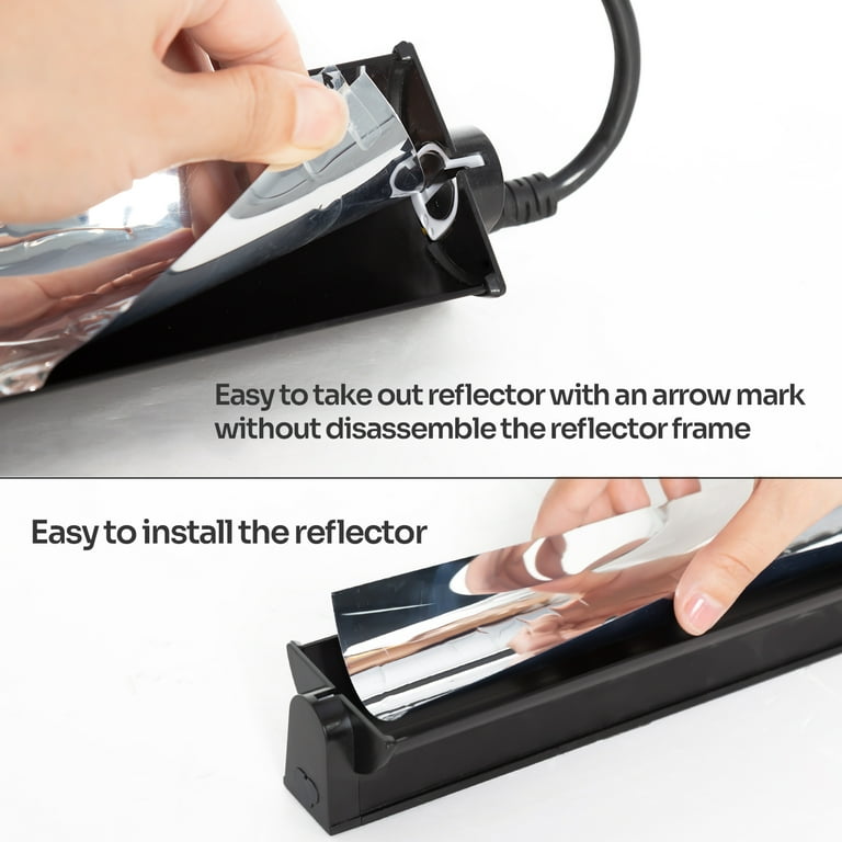 REPTIZOO T5 HO UVB Lighting Combo Kit, Terrarium Hood Comes