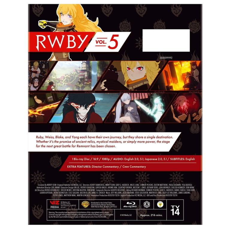 RWBY Volume 5 (Blu-ray) Viz Media, Anime - Walmart.com