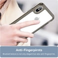 thumbnail image 3 of Case for iPhone Xs Max Case Slim Dropproof [Defend from Drop/Scratch/Slip/Fingerprint] Clear Acrylic Hard Back Soft TPU Bumper Hybrid Phone Cover for iPhone Xs Max-Crystal Black, 3 of 16