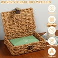 thumbnail image 4 of Ihvewuo Decorative Box with Lid Treated Gourd Grass Storage Basket Treated Gourd Grass Woven Decorative Box for Shelf Coffee Table Console Table Home Decor (Large or Small), 4 of 10