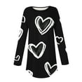 thumbnail image 5 of VKOYWKM Womens Heart Print Shirts Valentine Tunic Tops Long Sleeve Loose Fit Spring T-Shirt Holiday Romantic Crew Neck Valentine's Day Blouses, 5 of 5