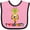 Pink and Black, variant on Inktastic Robotics Team I Love Robots Boys or Girls Baby Bib